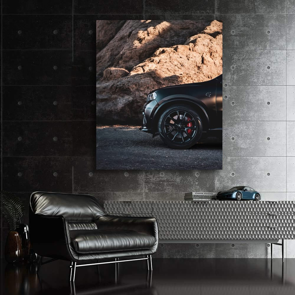 Black Dodge Durango at Mountain Base - Rugged Adventure SUV