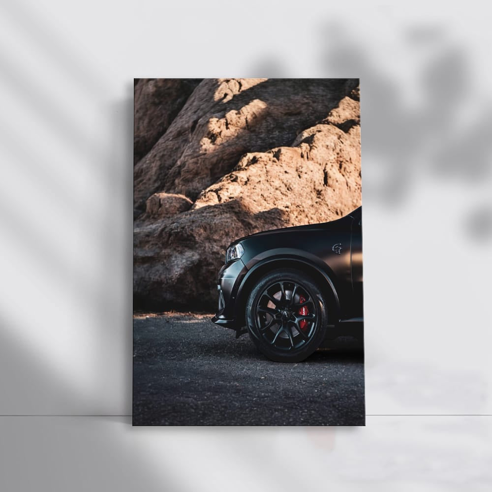 Black Dodge Durango at Mountain Base - Rugged Adventure SUV