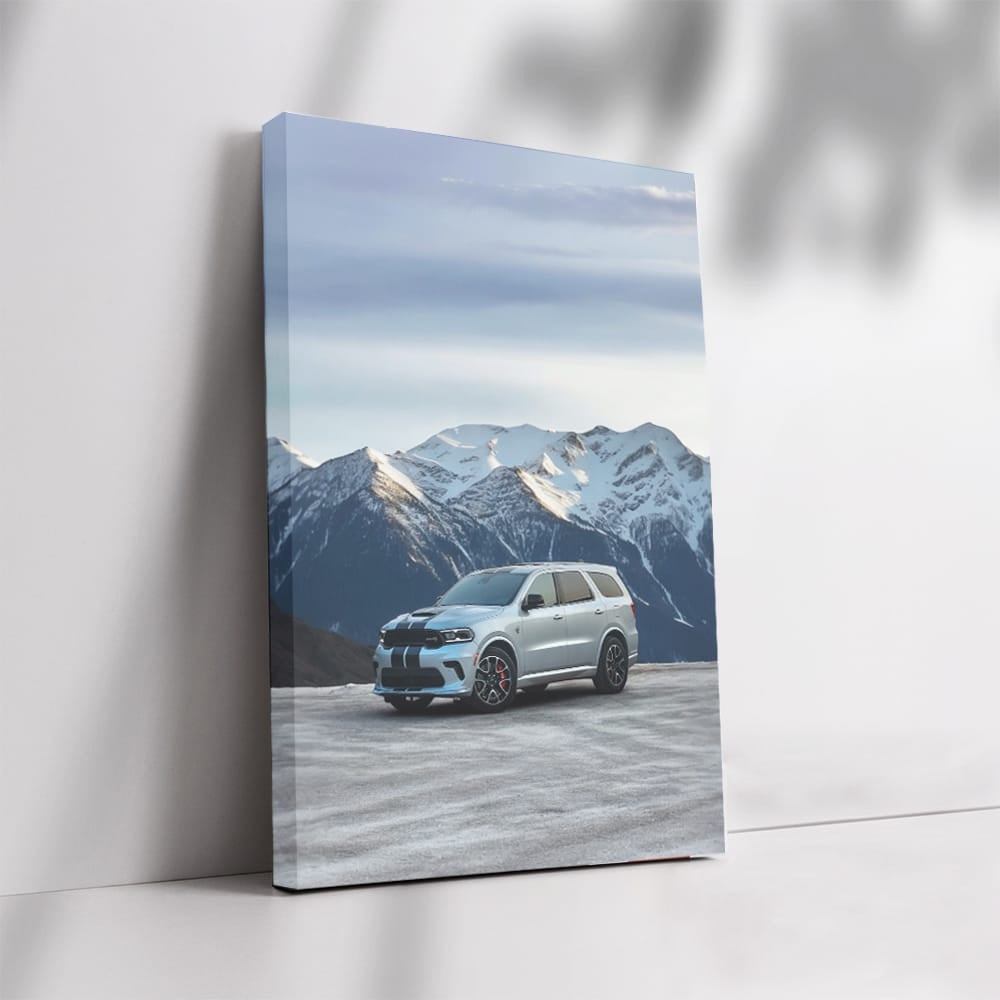 Dodge Durango with Snowy Mountains - Rugged Adventure Awaits