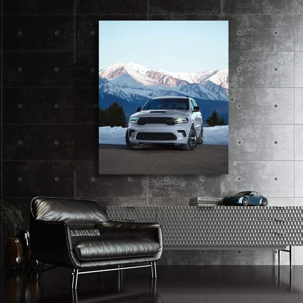 Dodge Durango with Snowy Mountains - Rugged Adventure SUV