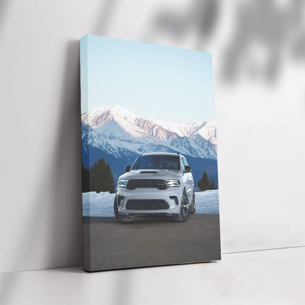 Dodge Durango with Snowy Mountains - Rugged Adventure SUV