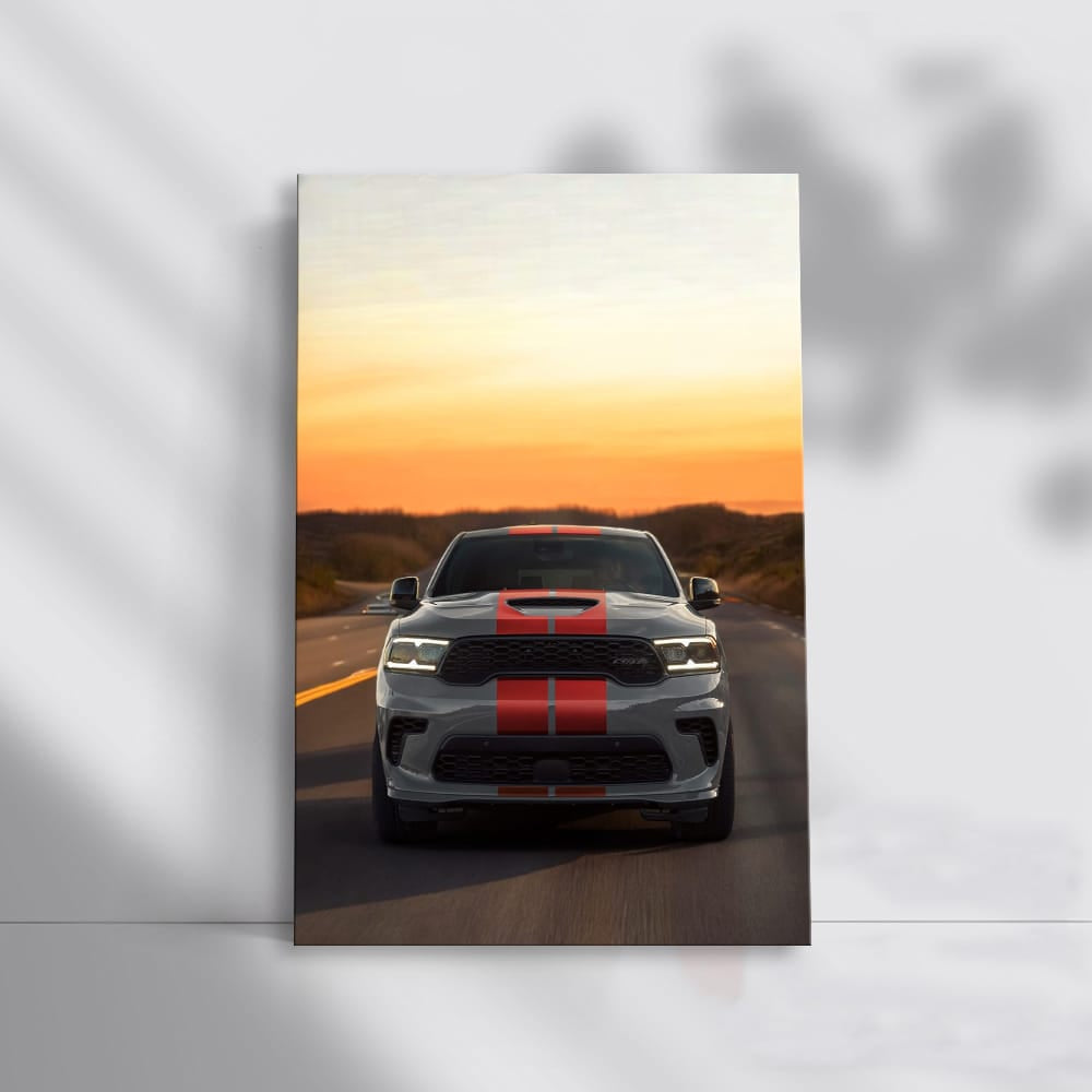 Dodge Durango at Sunset - Rugged Elegance on Highway