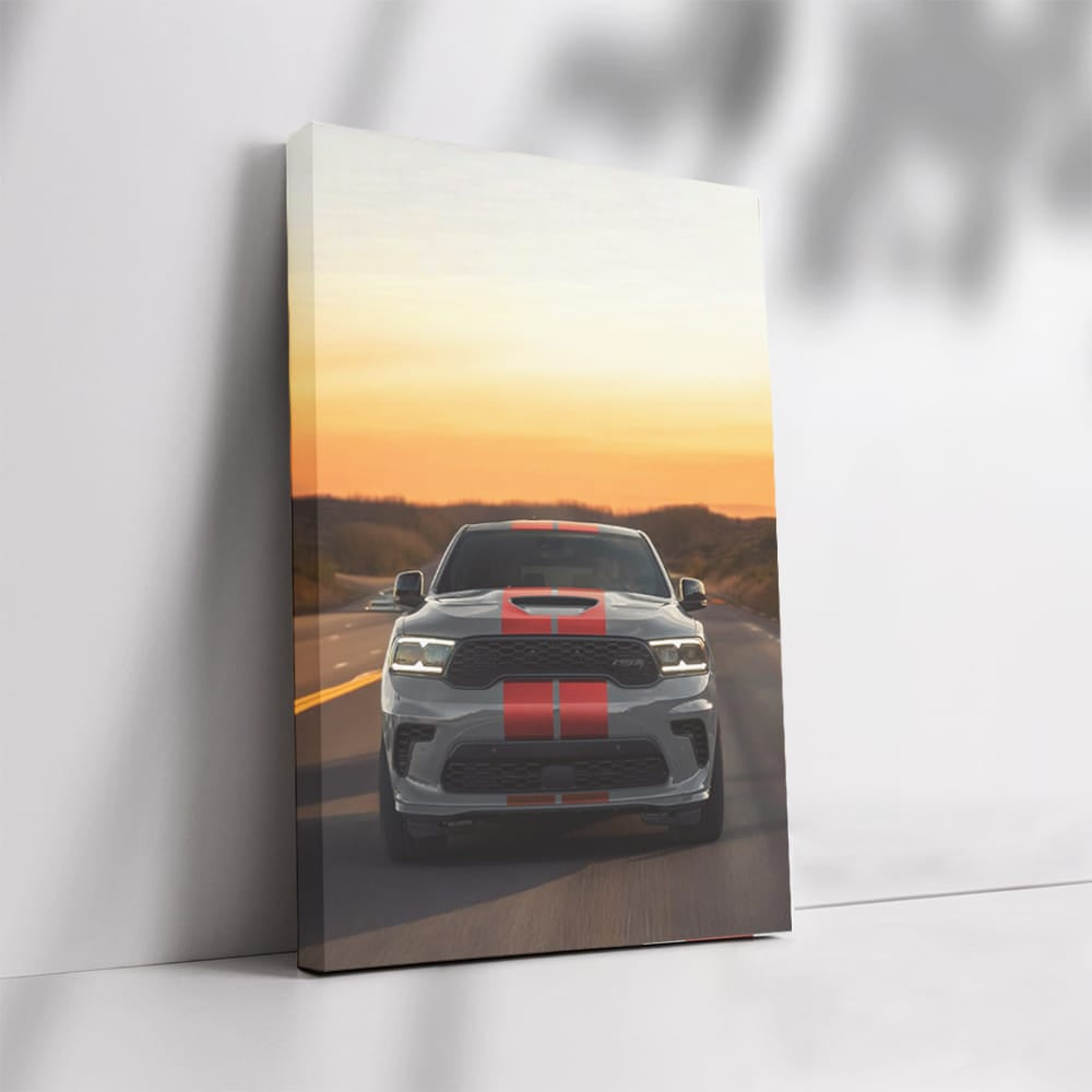 Dodge Durango at Sunset - Rugged Elegance on Highway