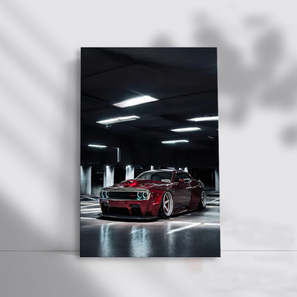 Dodge Hellcat Red Parking - Muscle Car Powerhouse