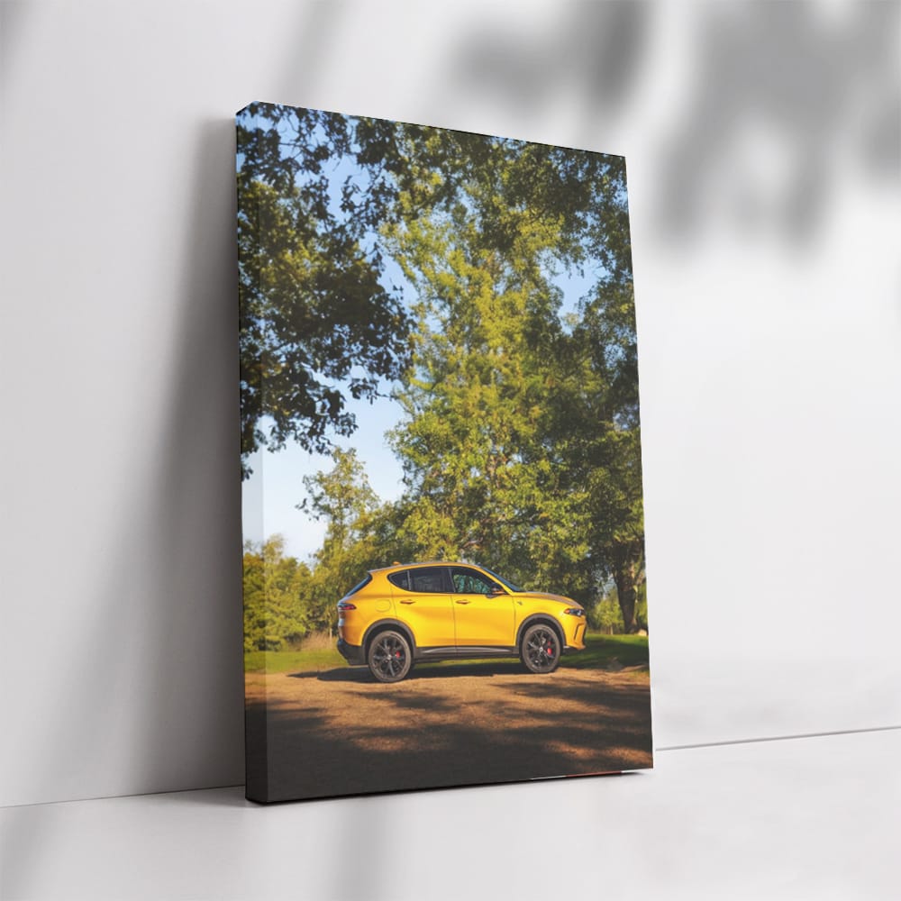 Yellow Dodge Hornet in Nature - Compact Powerhouse