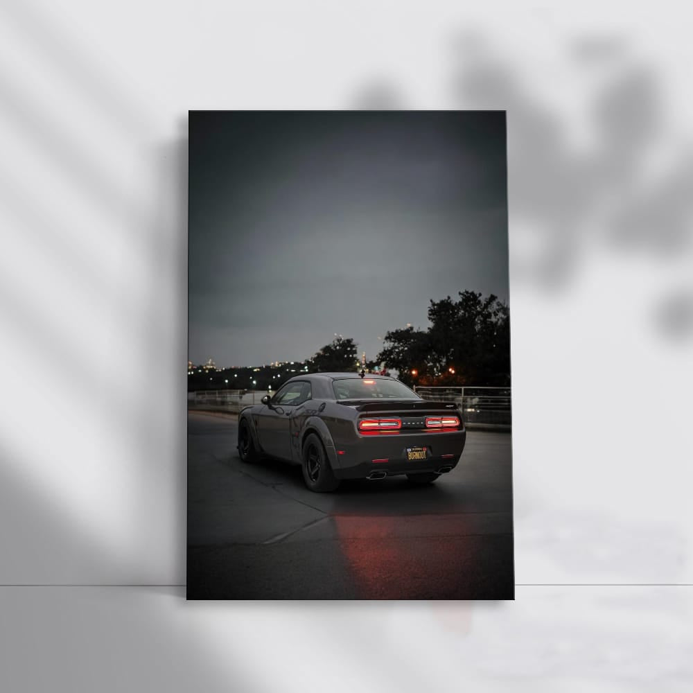 Black Dodge SRT Roams Dark City Streets - Power in Motion