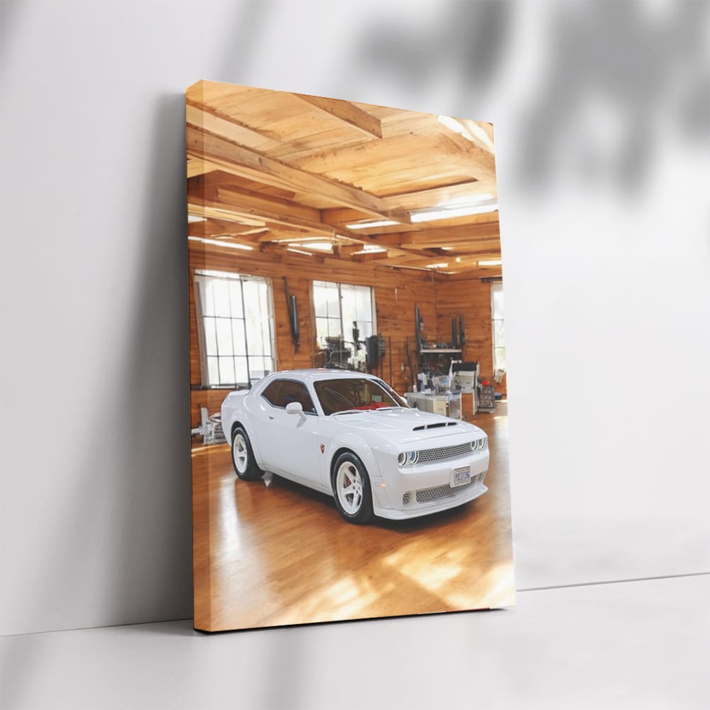 Dodge SRT Parked in Garage - Muscle Car Powerhouse