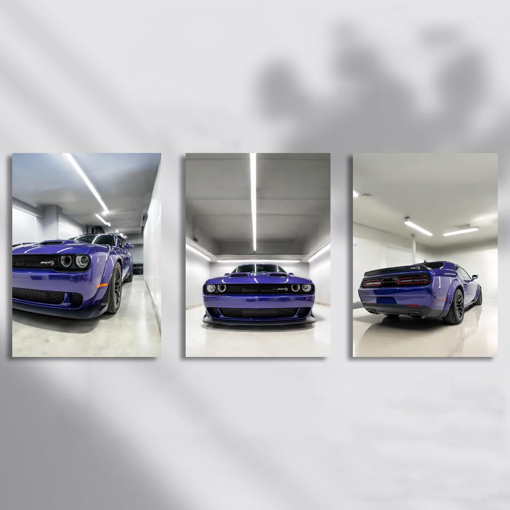 Dodge SRT Purple Parking Set of 3