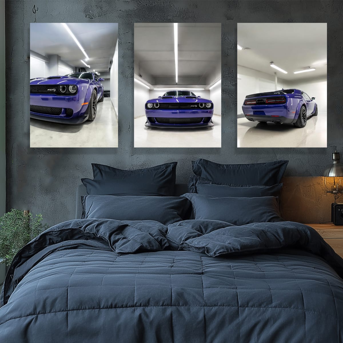 Dodge SRT Purple Parking Set of 3