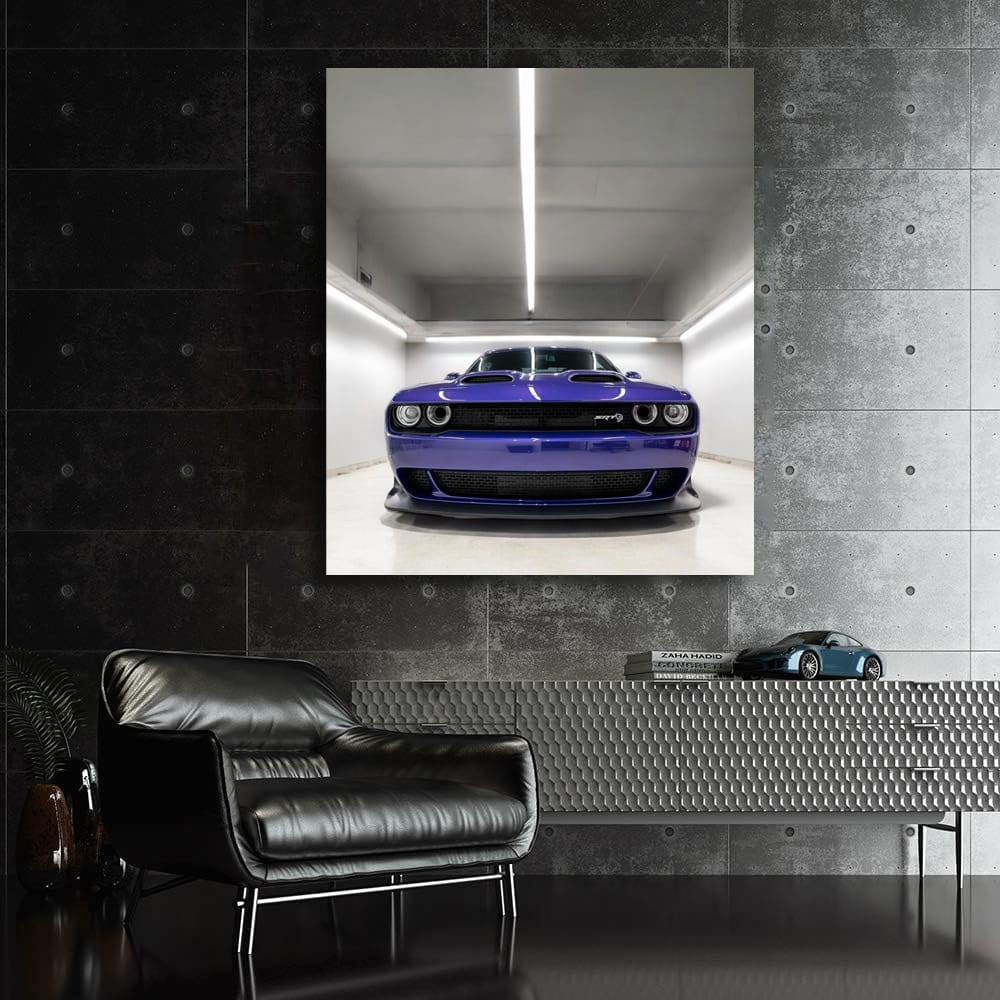 Purple Dodge SRT Parked - Bold Style and Power
