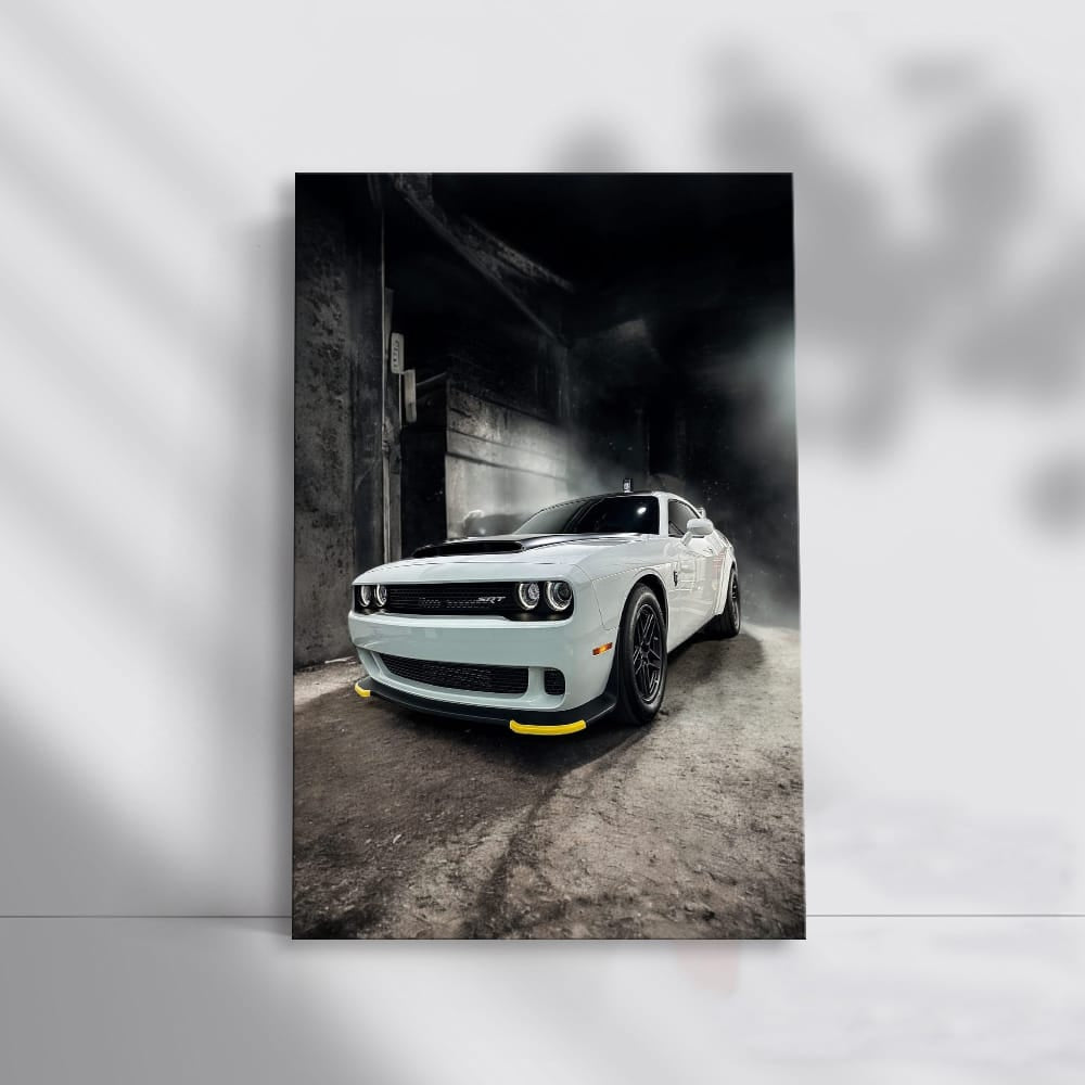 White Dodge in Deserted Building - Rugged and Resilient