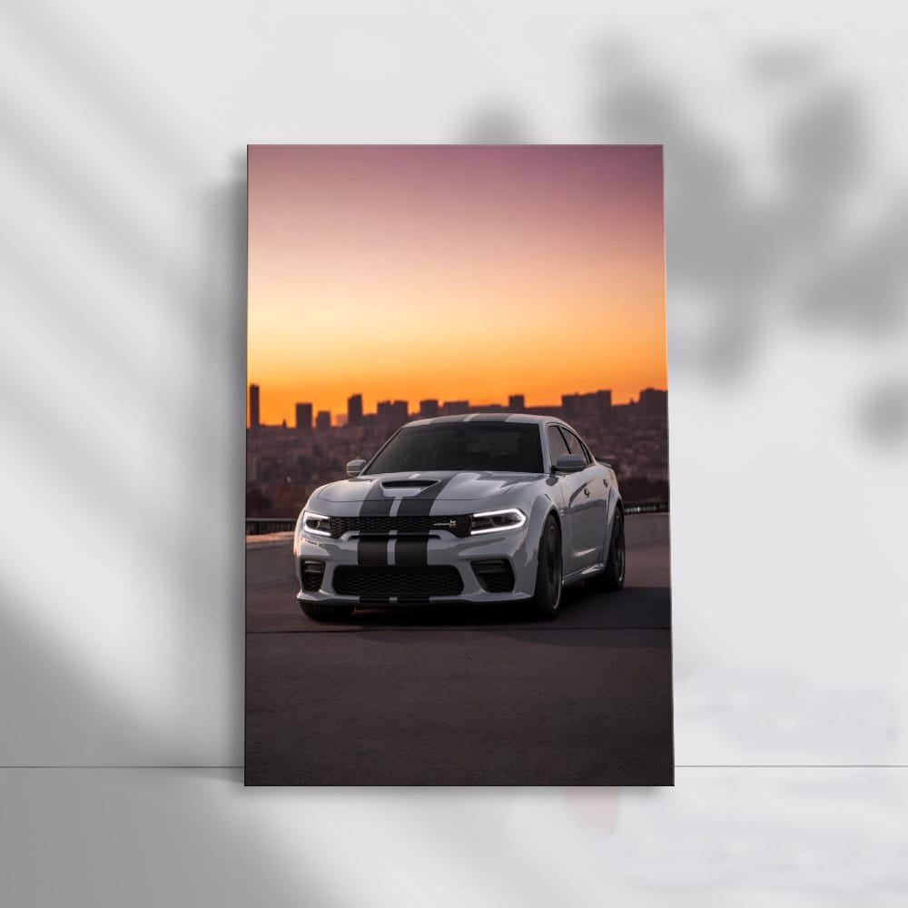 Big City Dodge at Sunset - Sleek and Bold Ride