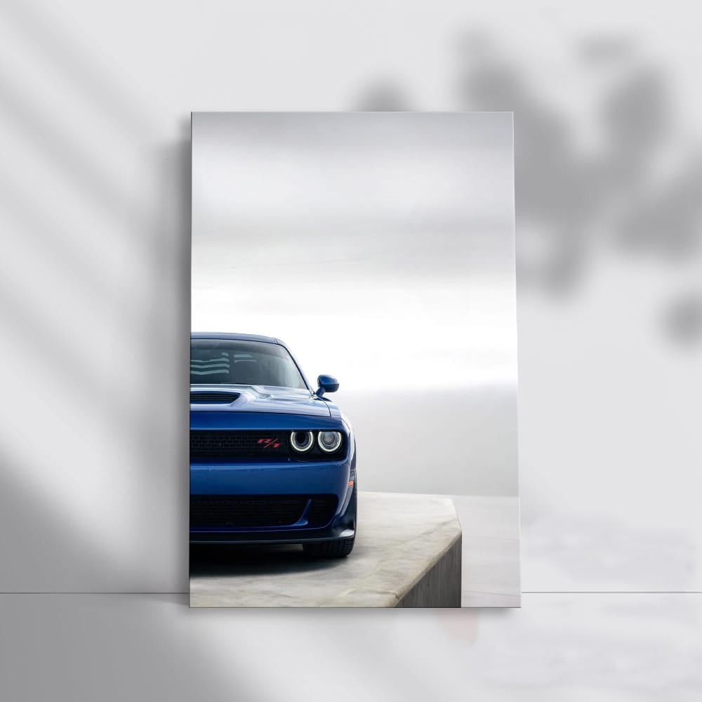 Blue Dodge Parking - Sleek and Stylish Ride!