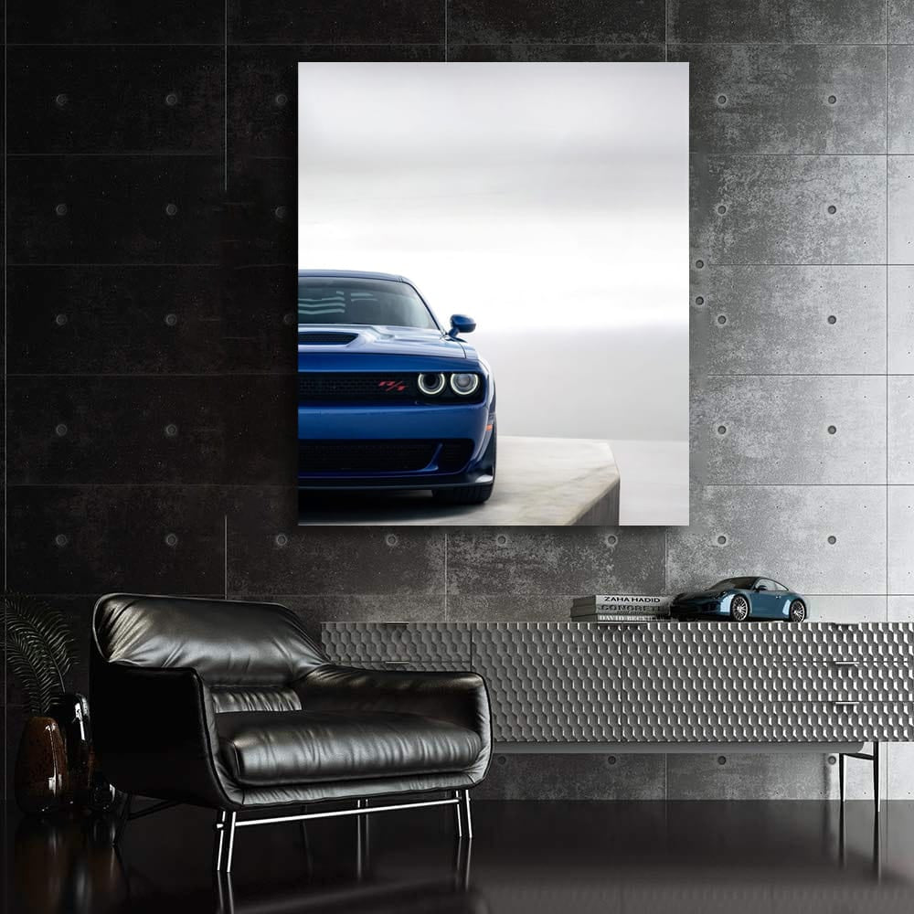 Blue Dodge Parking - Sleek and Stylish Ride!
