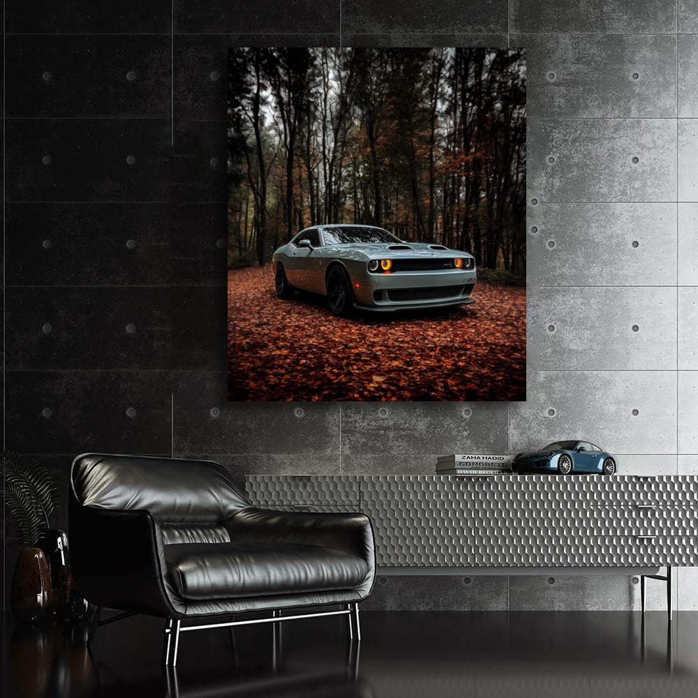 Grey Dodge in Autumn Woods - Rugged and Bold