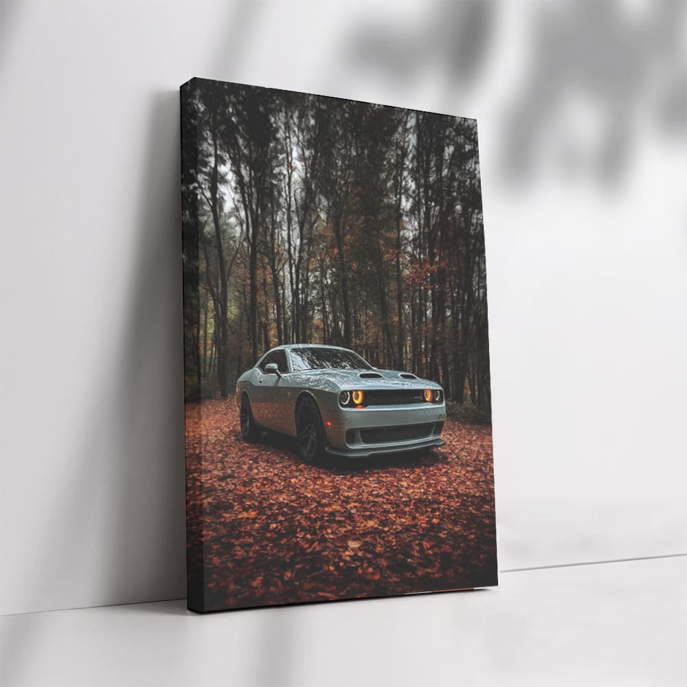 Grey Dodge in Autumn Woods - Rugged and Bold