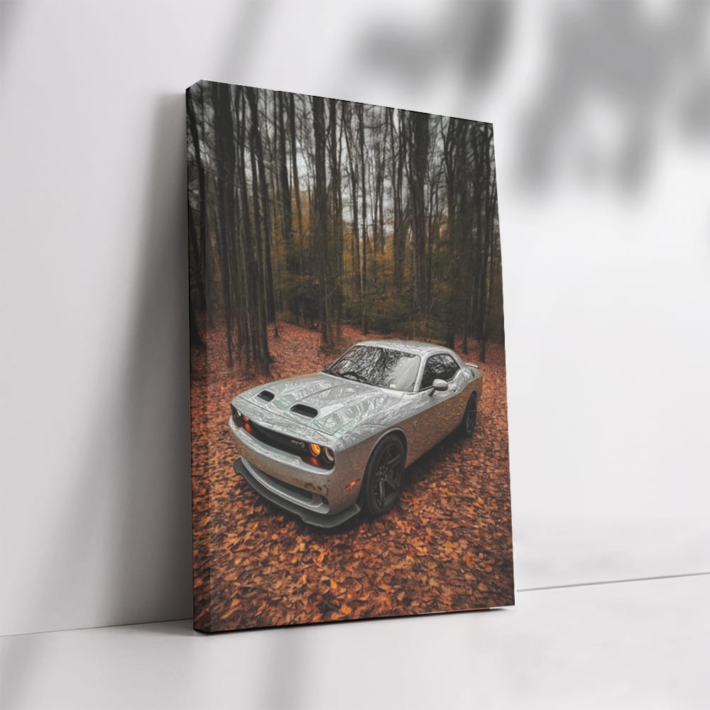 Dodge in Grey - Autumn Forest Drive, Bold and Rugged
