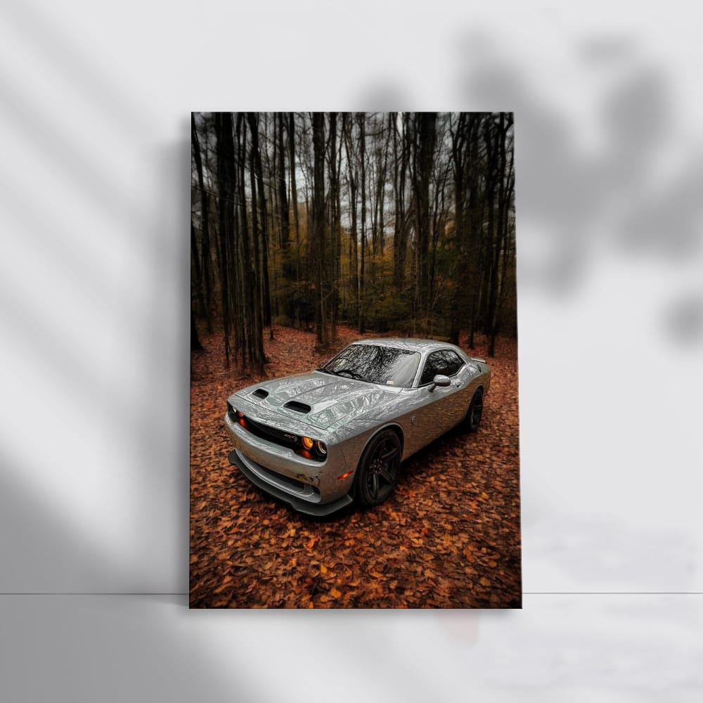 Dodge in Grey - Autumn Forest Drive, Bold and Rugged