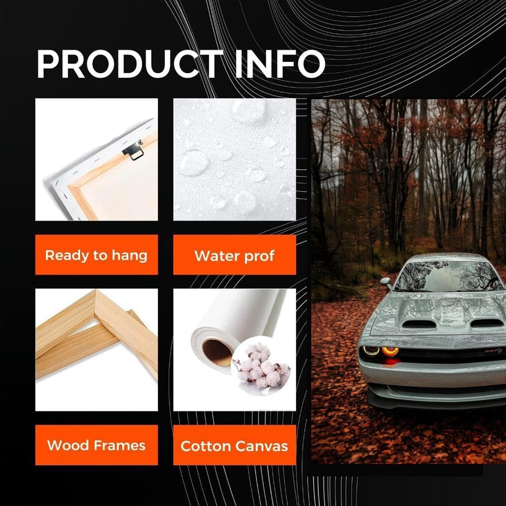 Grey Dodge in Autumn Woods - Rugged Elegance