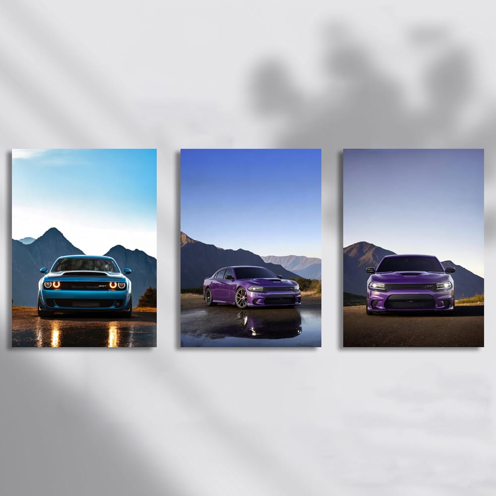 Dodge In Mountains Set of 3