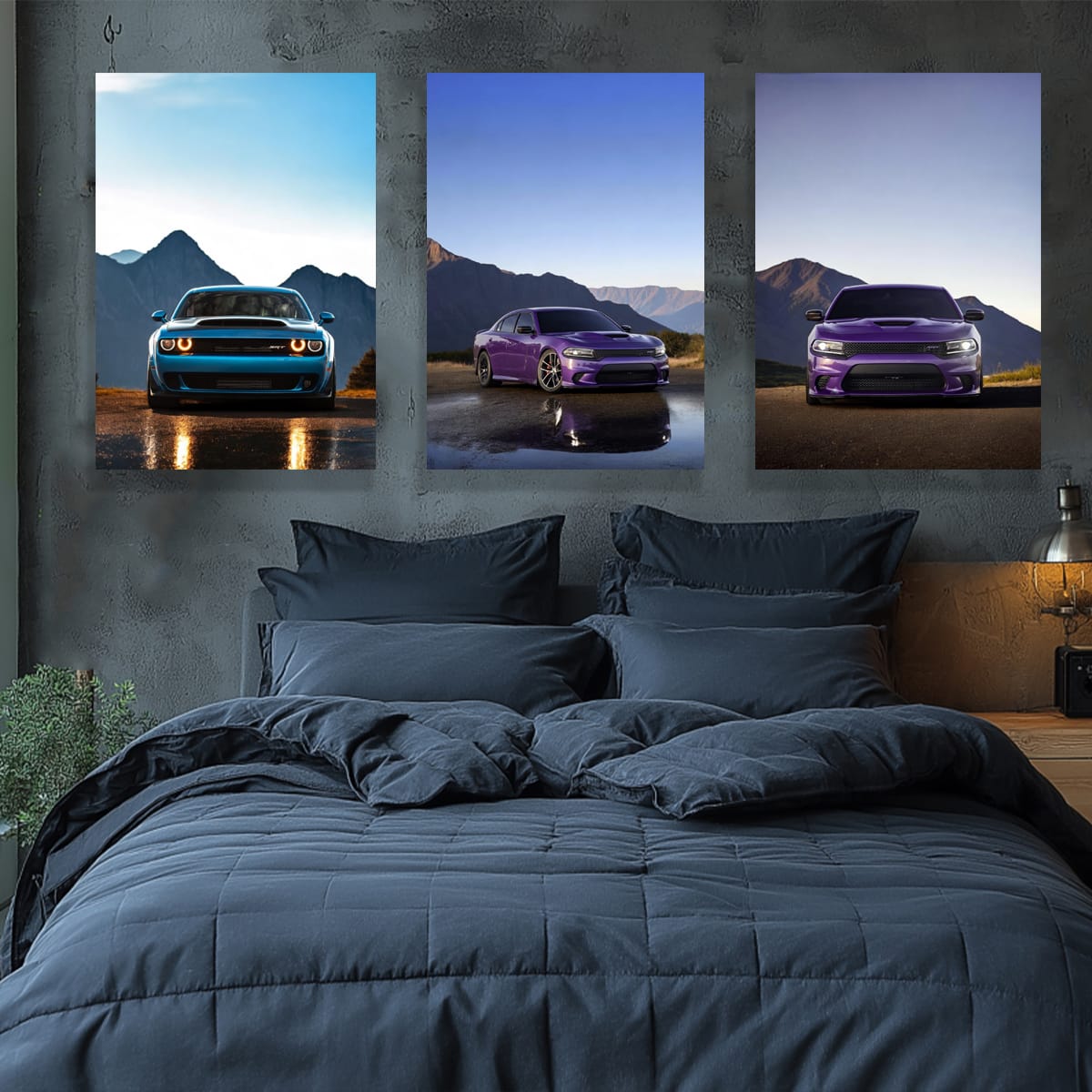 Dodge In Mountains Set of 3