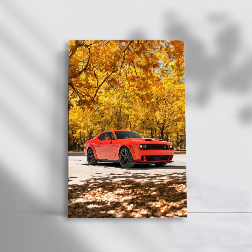Dodge in Autumn Woods - Rugged Ride Awaits