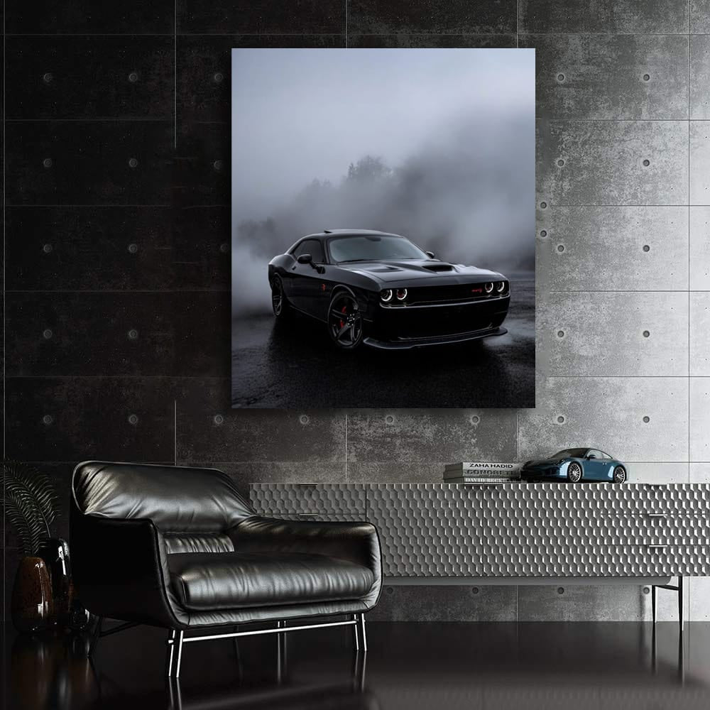 Dodge in Rainy Fog - Classic Elegance on Misty Day