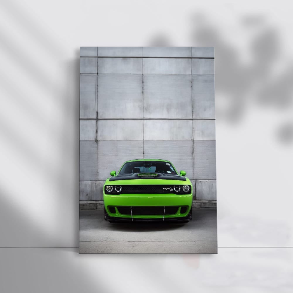 Light Green Dodge by Wall - Retro Elegance