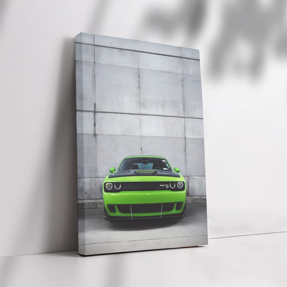 Light Green Dodge by Wall - Retro Elegance