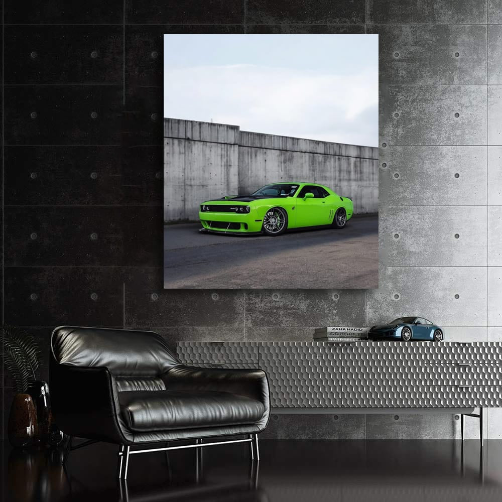 Dodge Lime Green by Wall - Bold and Daring Ride