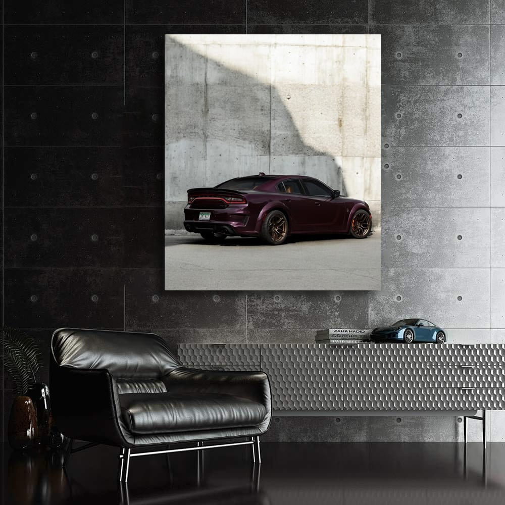 Dodge by Concrete Wall - Rugged and Reliable