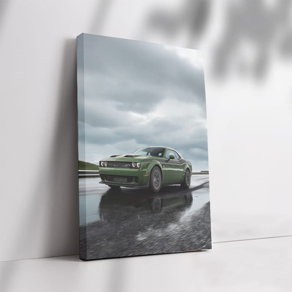 Dodge Driving Under Clouds - Road Warrior Spirit