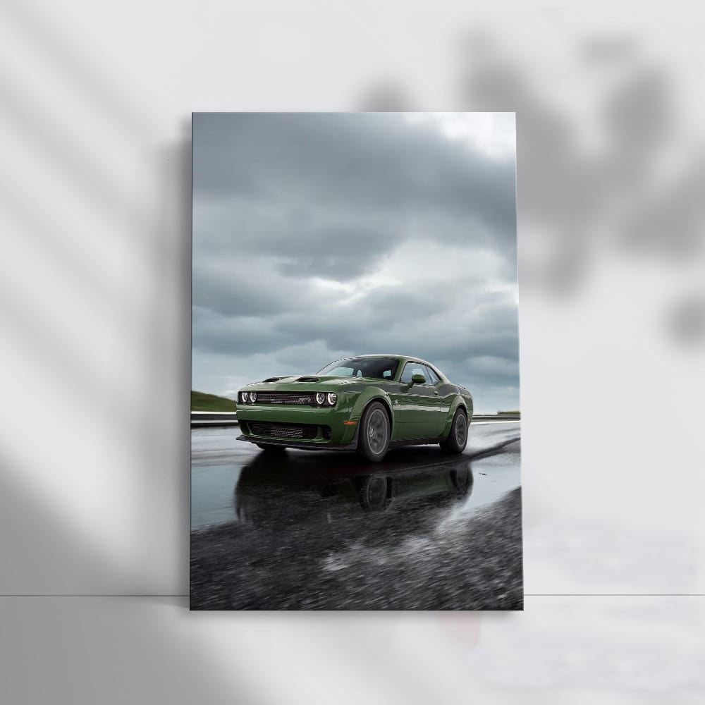 Dodge Driving Under Clouds - Road Warrior Spirit