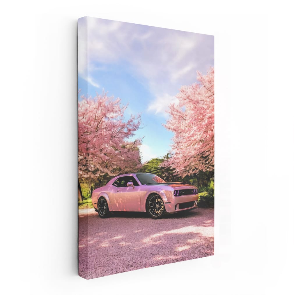 Pink Dodge in Sakura Blossoms - Stylish Elegance