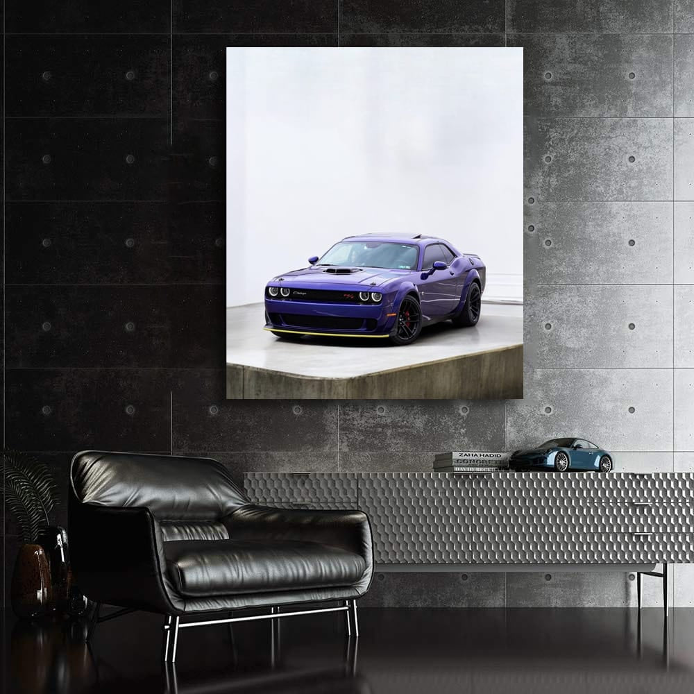 Purple Dodge Parking Perfection - Bold and Stylish