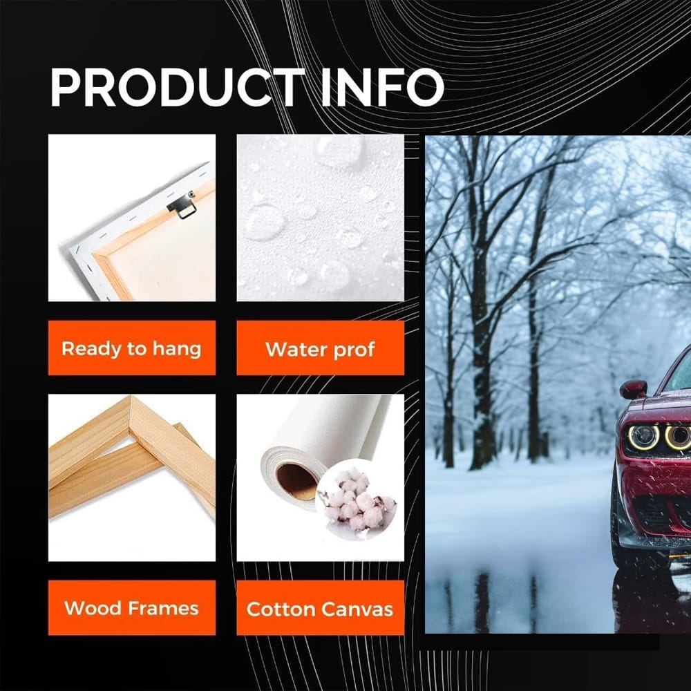 Red Dodge in Snow - Dynamic and Resilient Performance