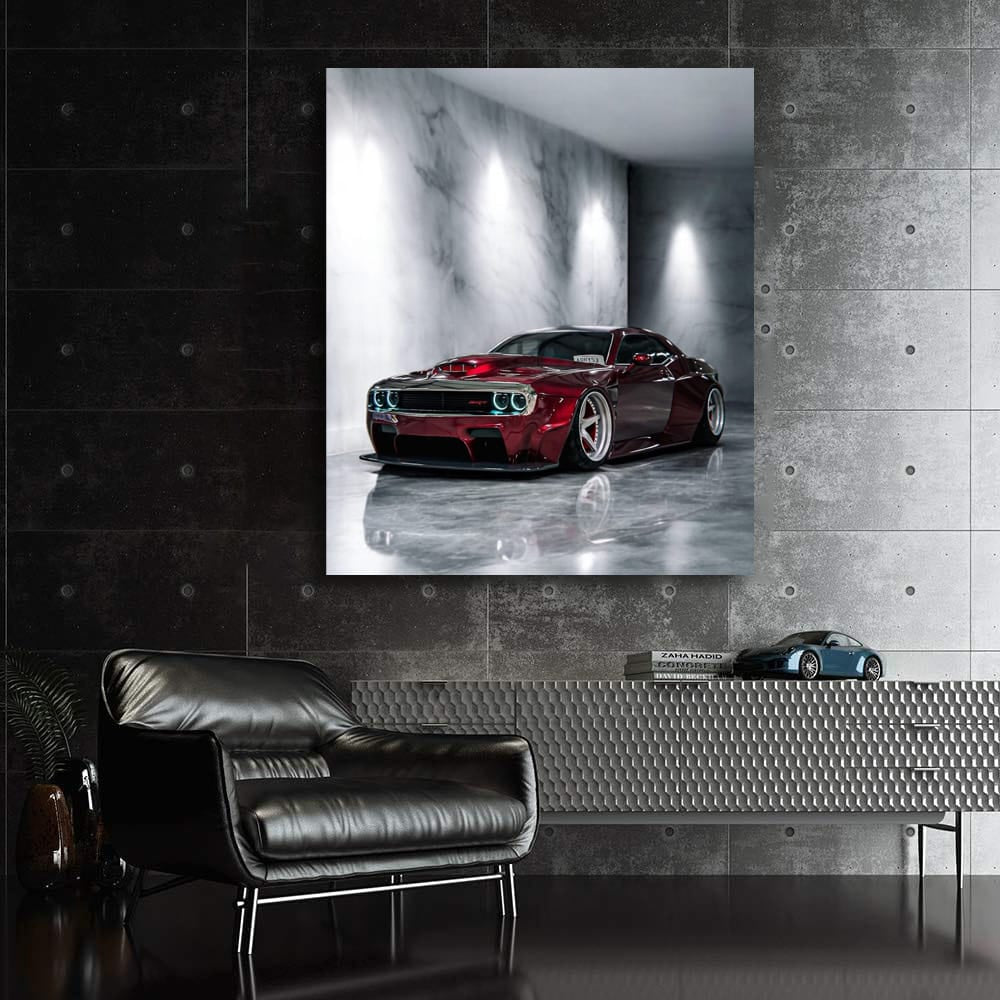 Red Dodge Marble - Sleek, Bold, and Powerful Design