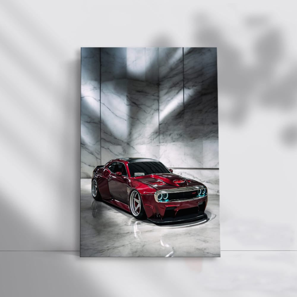 Red Marble Dodge - Bold Elegance in Motion