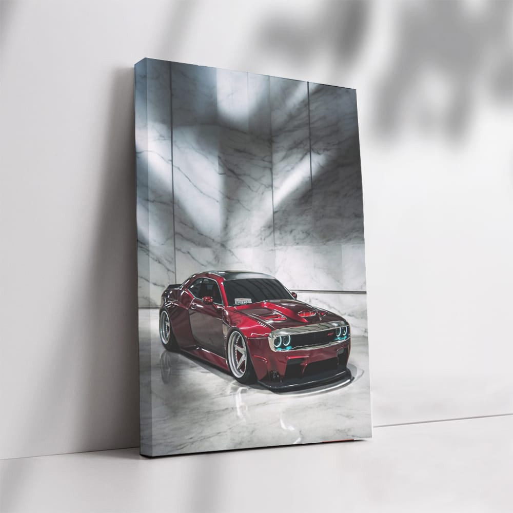 Red Marble Dodge - Bold Elegance in Motion