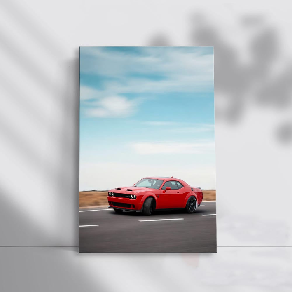Red Dodge on Highway - 2, Bold and Daring