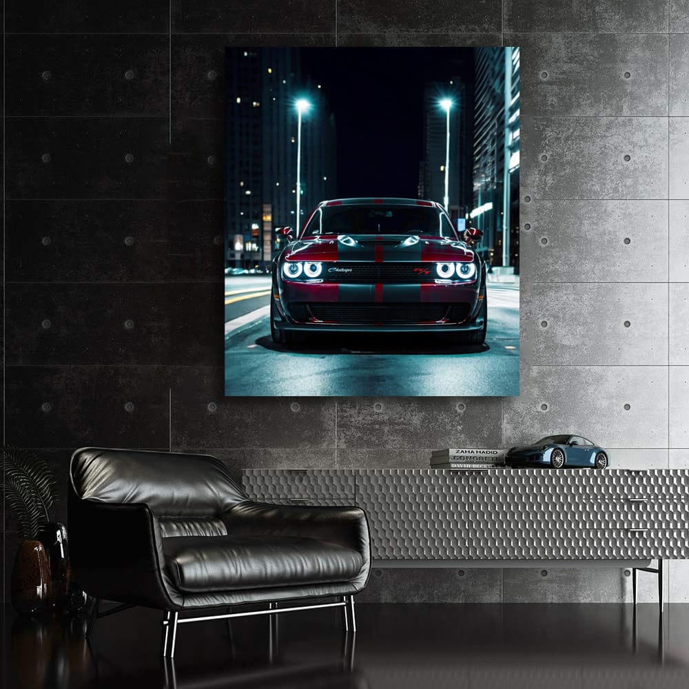 Nighttime Journey on Dodge Road - Power and Elegance