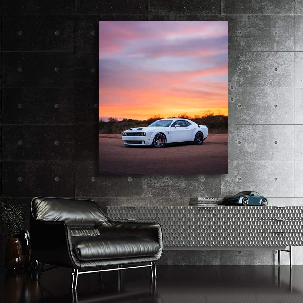 Sunset Over Dodge - Bold Elegance in Motion