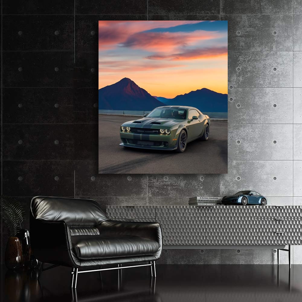 Dodge Sunset - Captivating Muscle in Motion