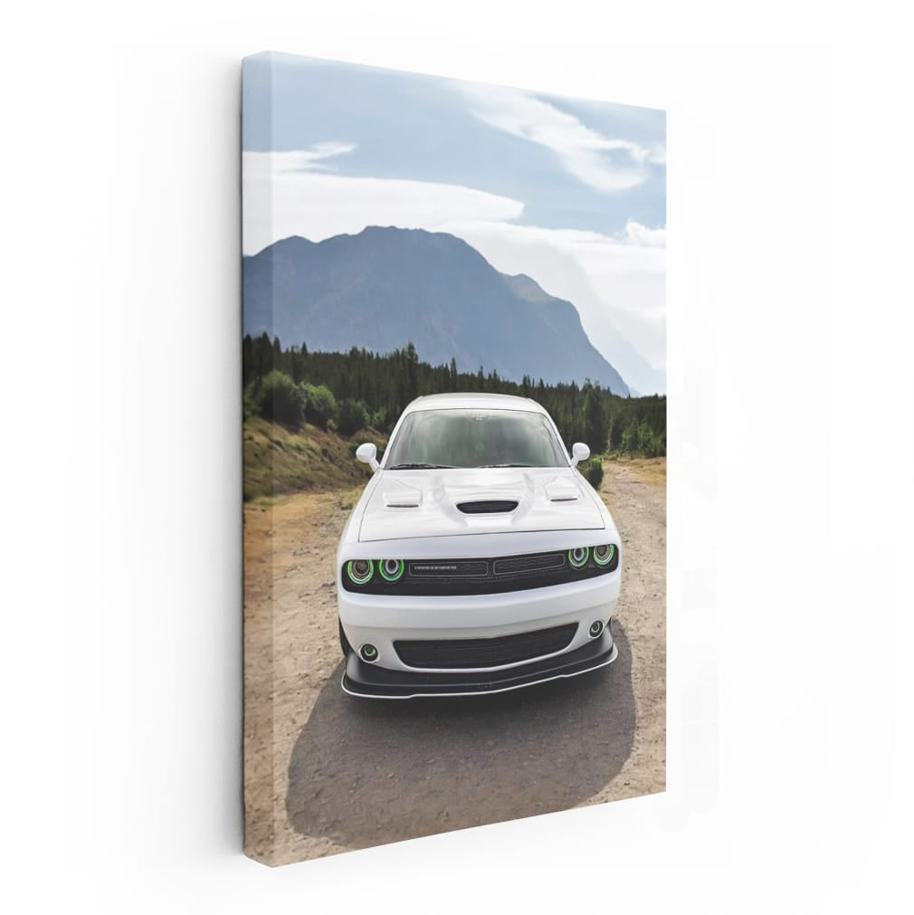 Dodge in White: Mountain Adventure - Rugged Elegance