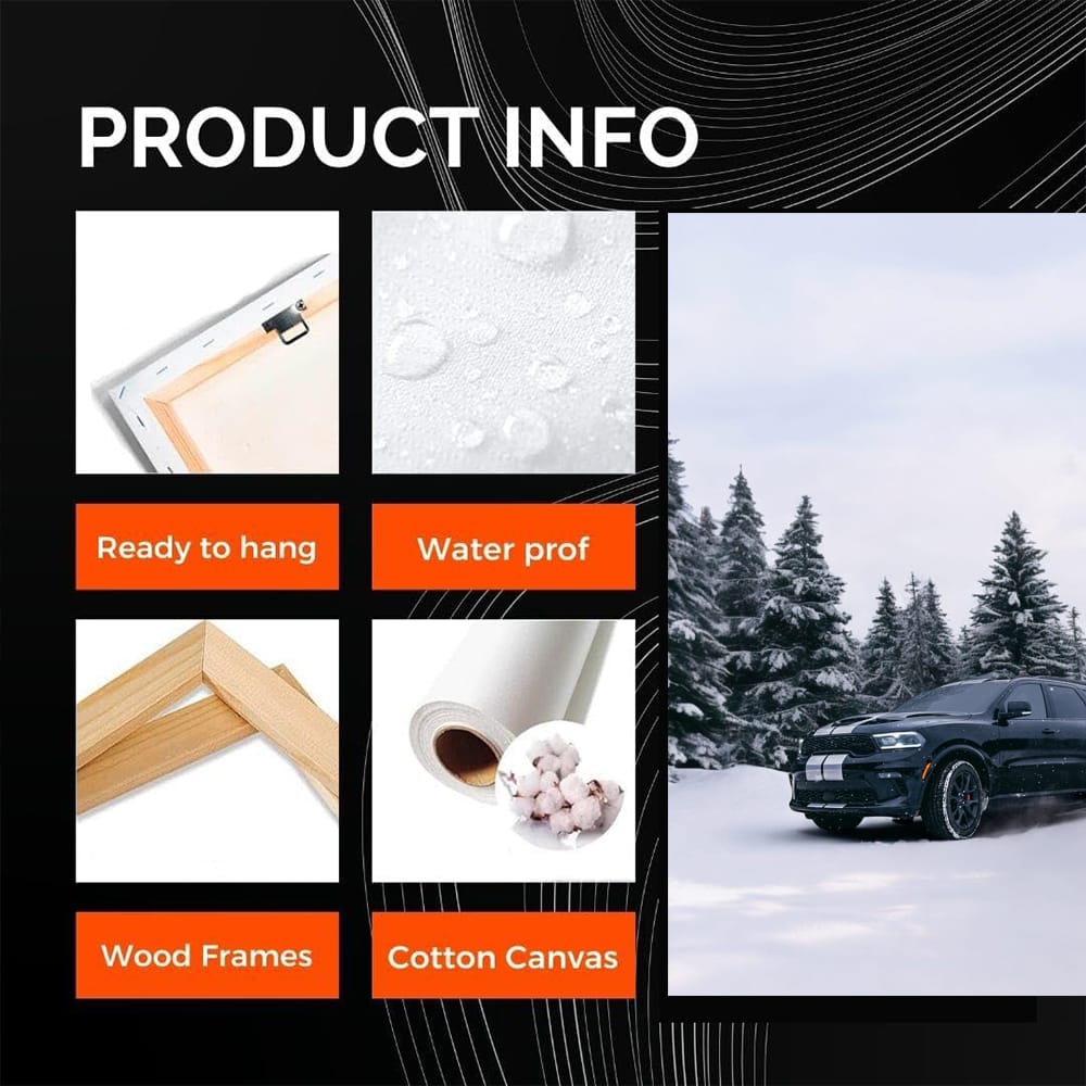 Dodge Black Durango in Snow - Rugged and Ready for Adventure