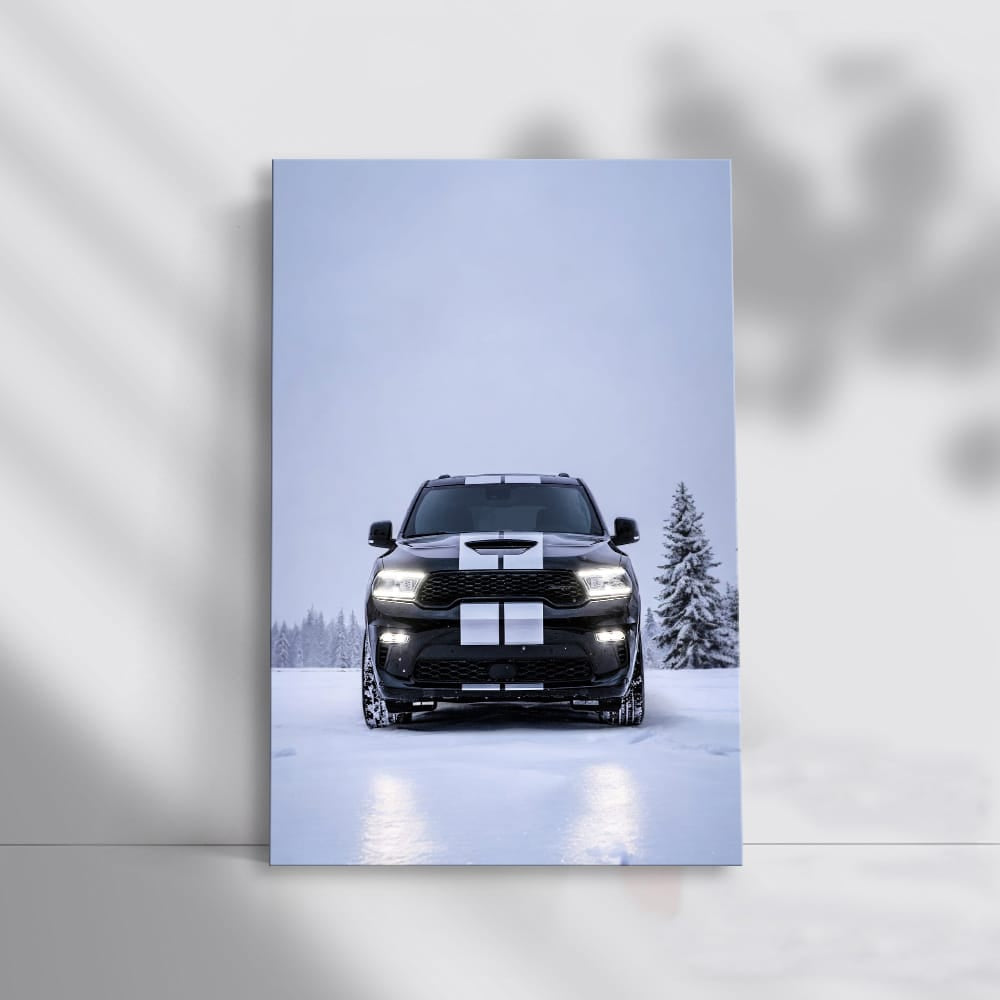 Black Dodge Durango in Snow - Rugged and Ready Adventure SUV