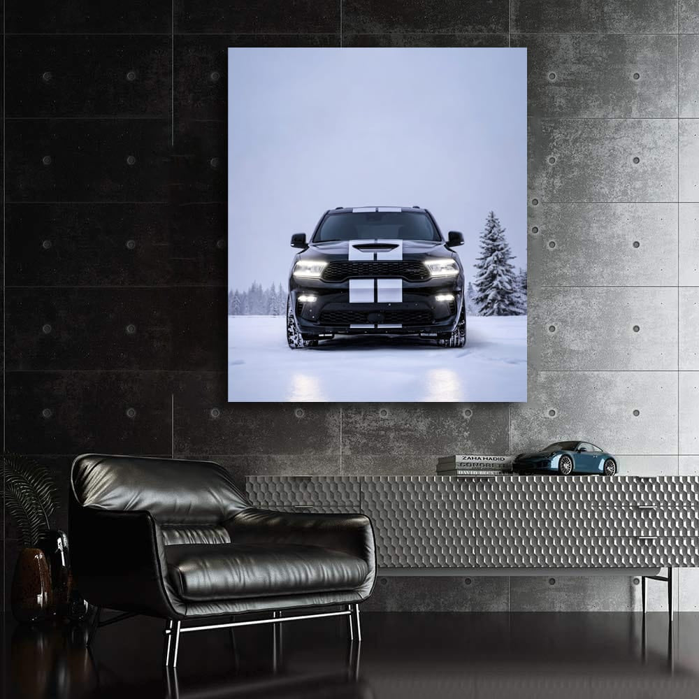 Black Dodge Durango in Snow - Rugged and Ready Adventure SUV