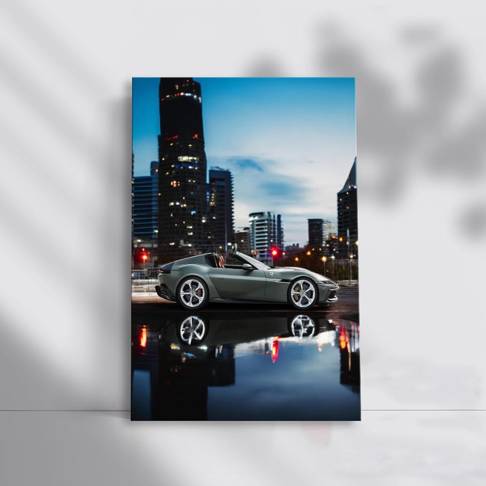 Green Ferrari V12 Roams Urban Jungle - Pure Elegance