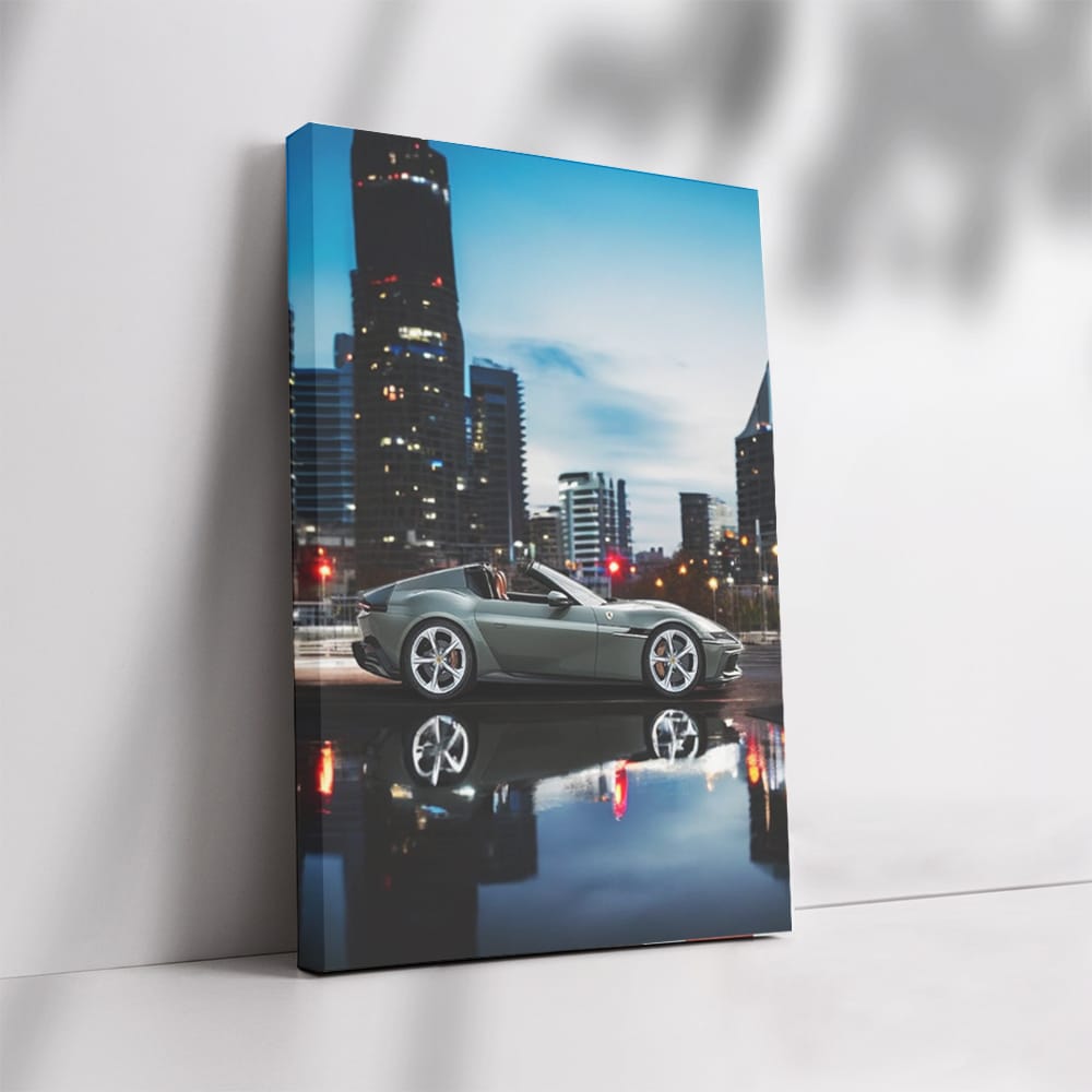 Green Ferrari V12 Roams Urban Jungle - Pure Elegance