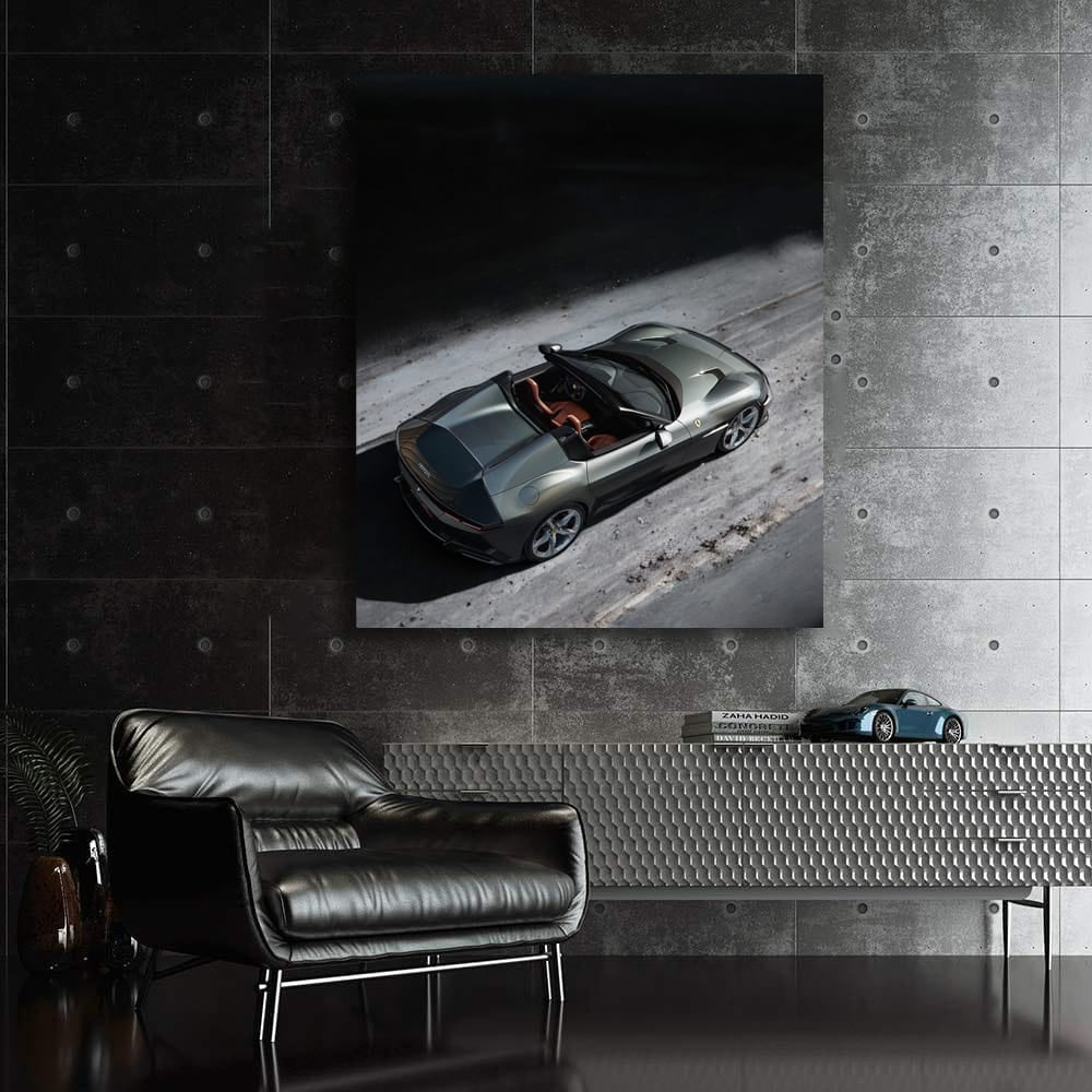 Urban Jade: Ferrari 12-Cylinder Roars Through Metropolis